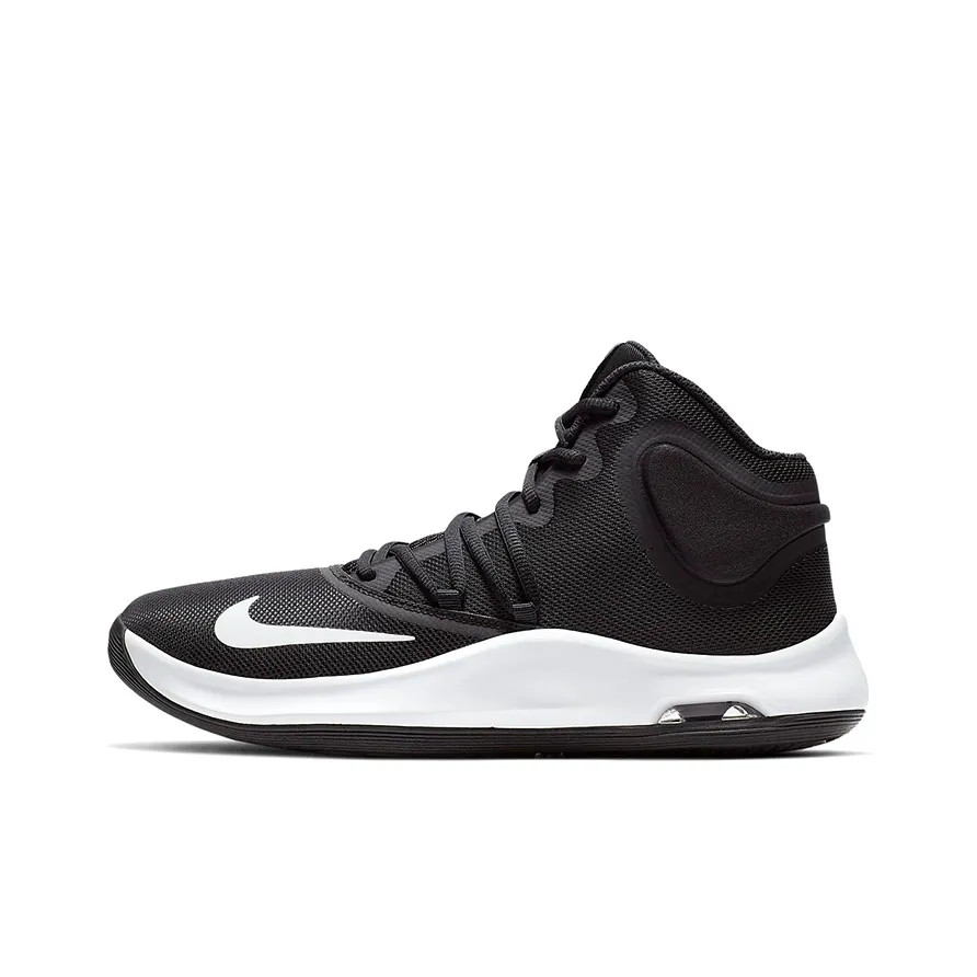 Nike Air Versitile 4 Амортизаторы Shock противоскользящие и устойчивые к истиранию MID баскетбольные кроссовки мужской черный белый