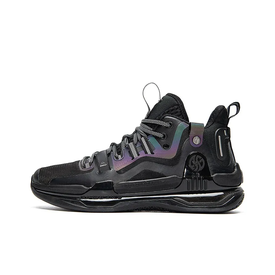 361° AG 1 Aaron Gordon 1 Cushioning Anti Slip And Wear Resistant Mid Top Performance Basketball Shoes Men's Black Gray