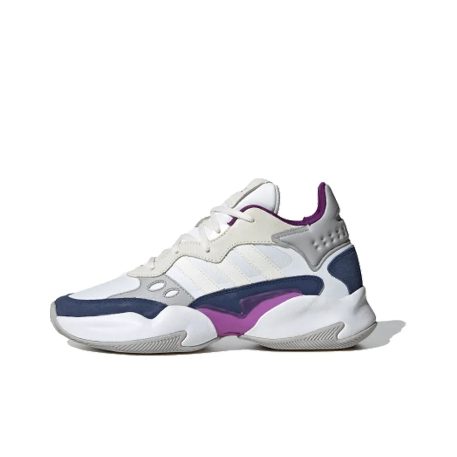 Adidas Neo STREETSPIRIT 2,0 Устойчивый к истиранию Дышащие Низкие Баскетбольные кроссовки Мужские Белый Фиолетовый