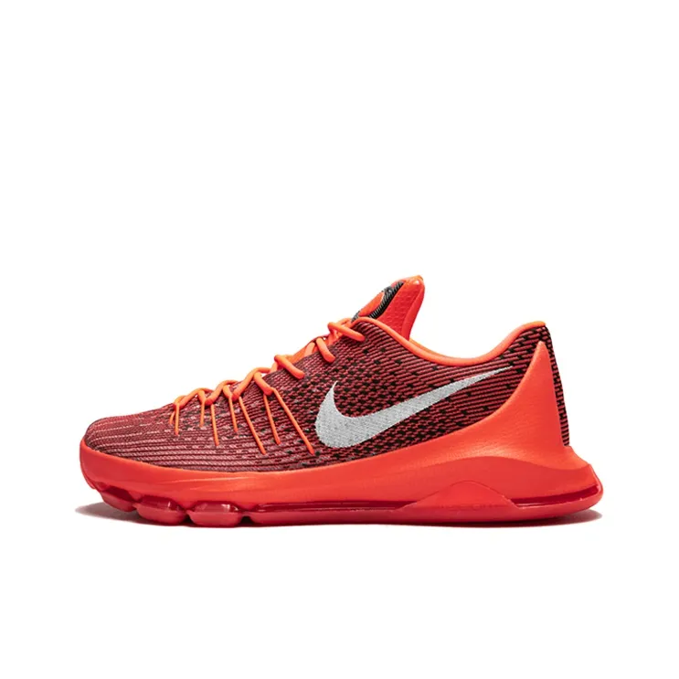 Nike KD 8 Bright Slippery V8 Легкий Низкий Топ Баскетбольные кроссовки Мужской Red