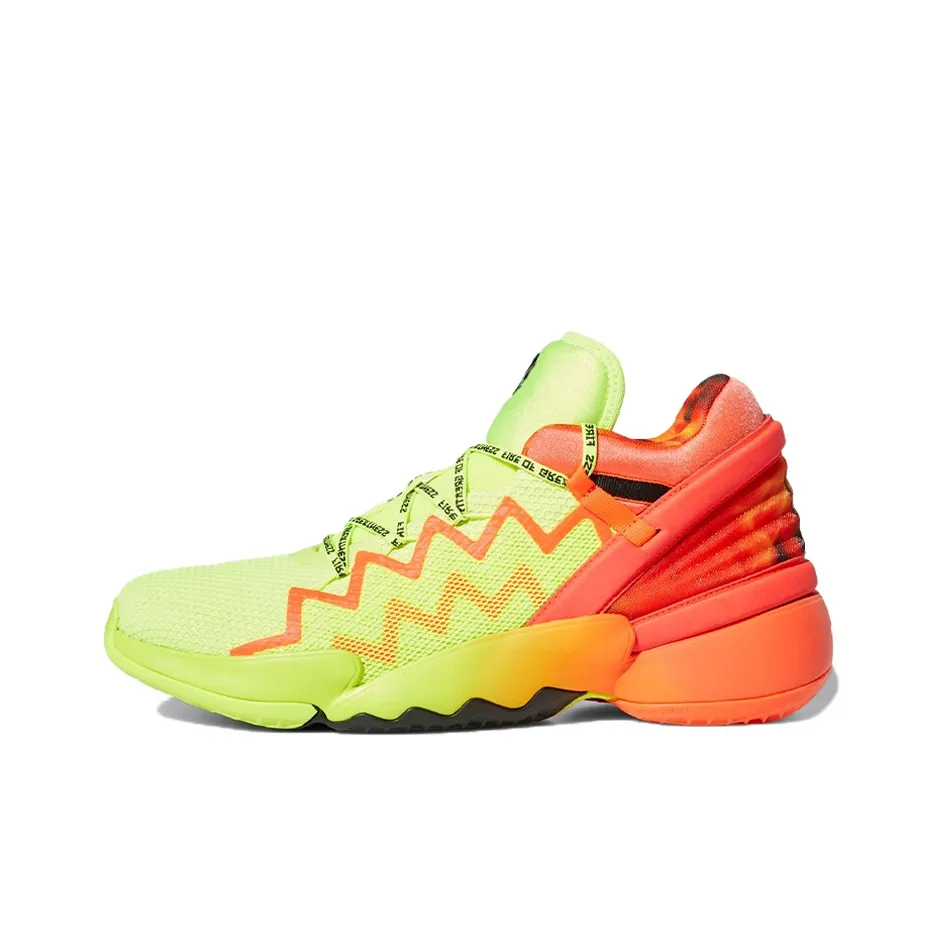 Adidas D.O.N. Issue #2 Амортизация и Дышащий Низкий Топ Баскетбольные Кроссовки Мужские Оранжевый Зеленый