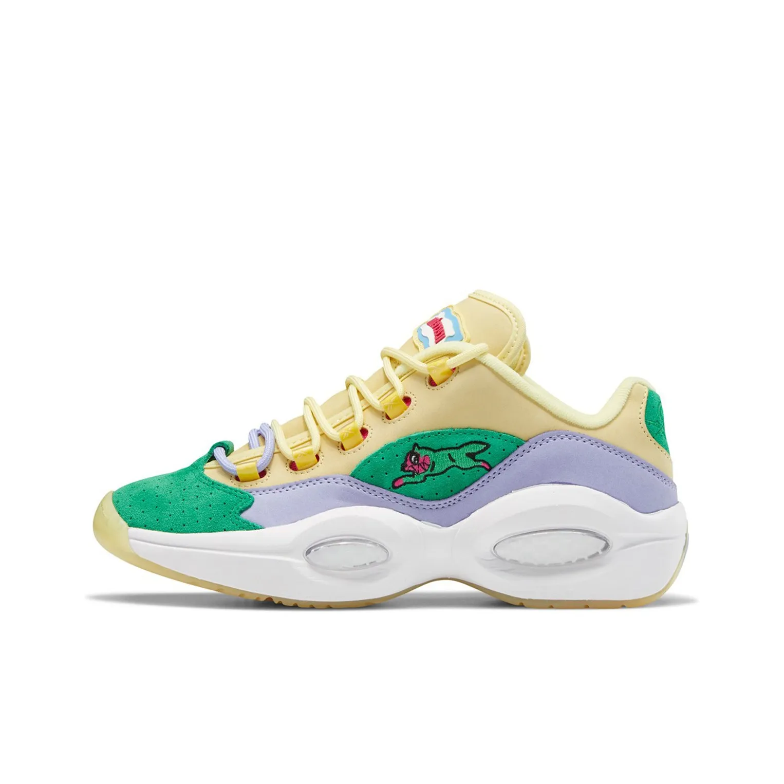 Reebok Question Low Bbc Ice Cream Running Dog Yellow Green