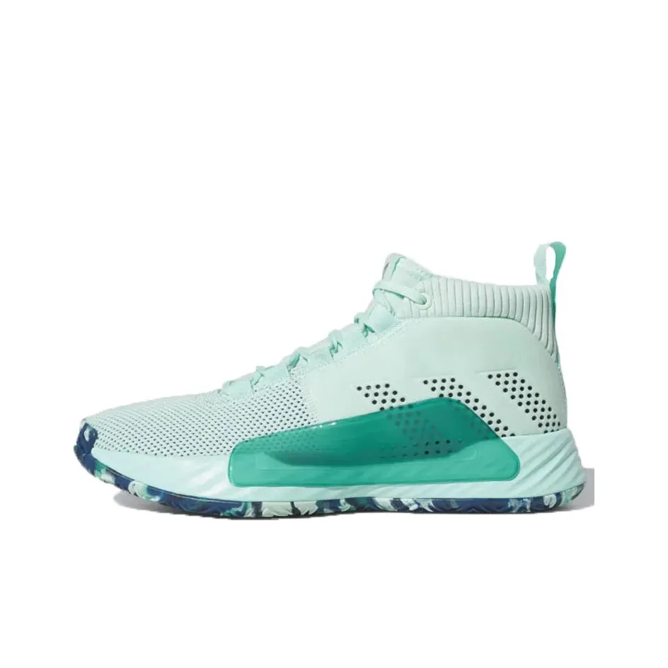 Adidas D Lillard 5 Slip-resistant Abrasion-resistant High-top Basketball Shoes Men's Mint Green Adidas D Lillard 5 Противоскользящие устойчивые к истиранию высокие баскетбольные кроссовки для мужчин мятно-зеленые