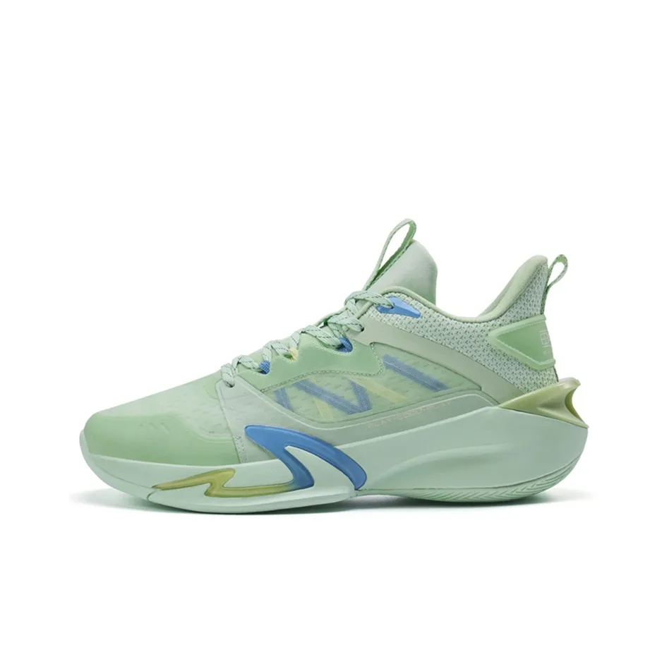 XTEP Light Feather 2 V2 Basketball Shoes Men's Low Top Forest Green