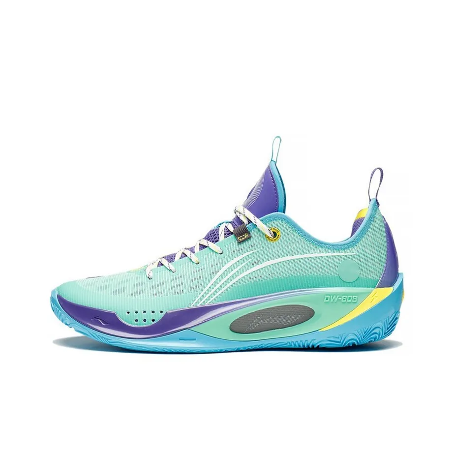 LiNing Wade 808 2 Cool Blood Cushioning Anti-Slip And Wear-Resistant Low-Top Basketball Shoes Ice Green