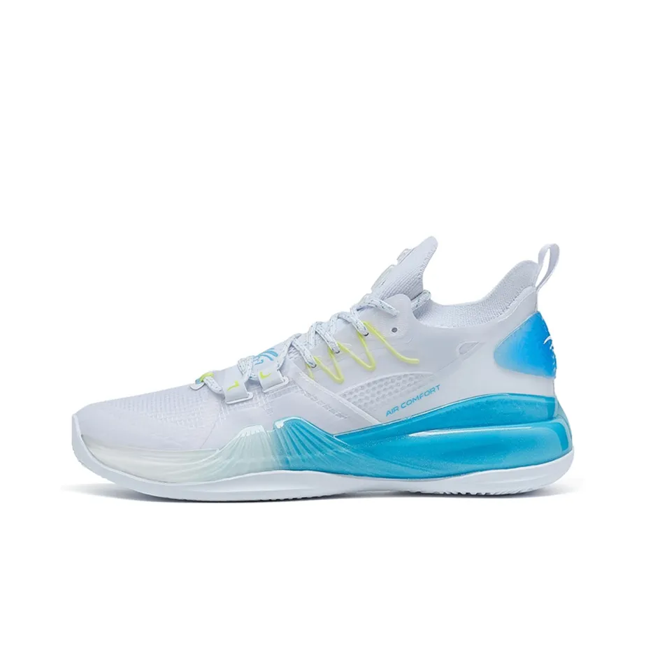 XTEP Jeremy Lin 2 Mid Top Basketball Shoes Men's White Blue