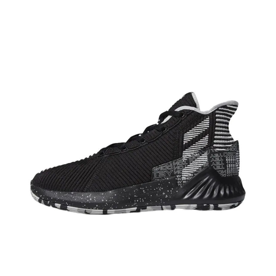 Adidas D Rose 9 Ross Mid Top Basketball Shoes Men's Black White