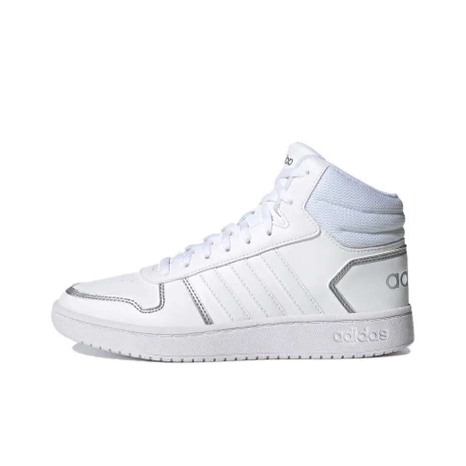 Adidas Hoops 2.0 Mid 'White Silver Metallic' Women's