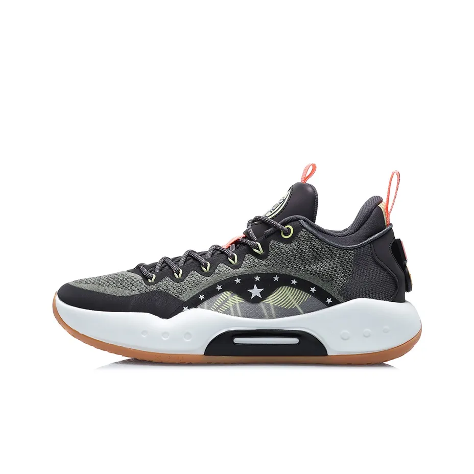LiNing Shuai 14 Low Anti Slip Wear Resistant Low Top Basketball Shoes Men's Black Green