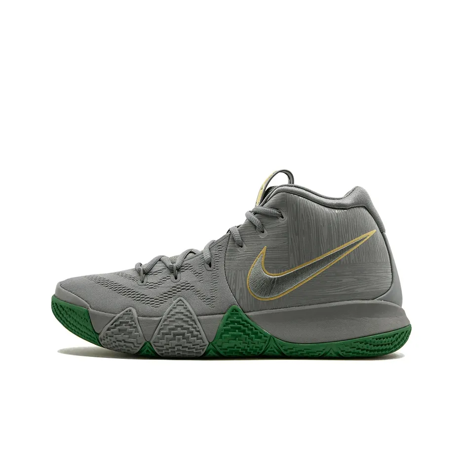 Nike Kyrie 4 City Guardians Амортизация Баланс MID Топ Баскетбольные кроссовки для игры Мужской Серый Зеленый