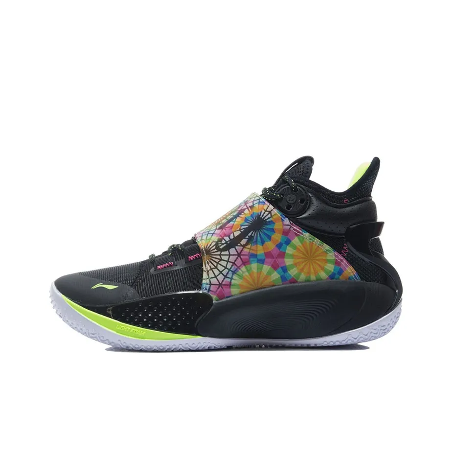 LINING SONIC 9 Basketball Shoes Men Mid-Top Black