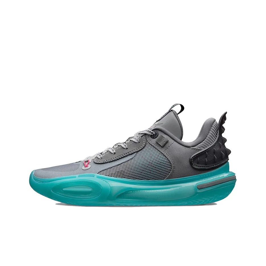 LiNing All City 11 TNS Team No Sleep Abrasion Resistant Breathable Coverage Low Top Basketball Shoes Men's Snow Gray
