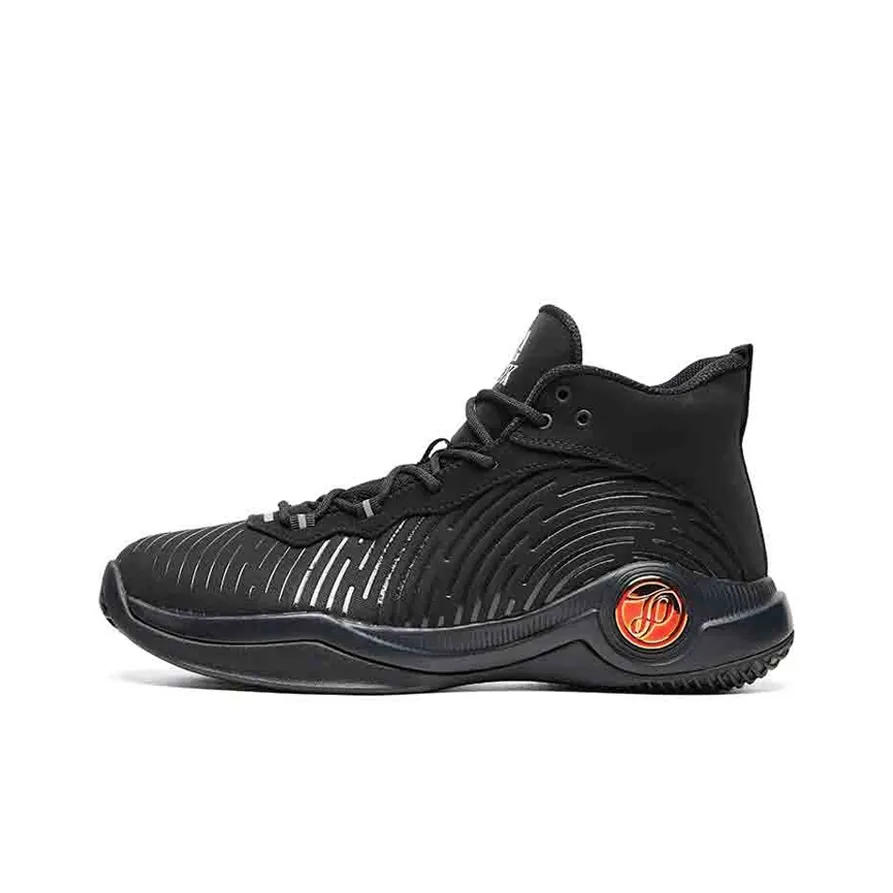 PEAK Parker Collection Wear Resistant Mid Top Basketball Shoes Men's Black