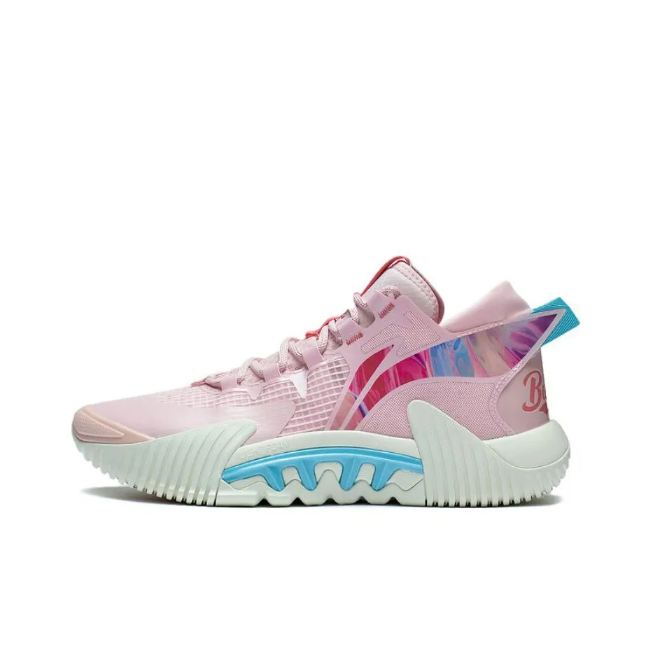 LiNing Badfive 2 Low Cushioning Anti Slip And Wear Resistant Low Top Basketball Shoes Men's Pink
