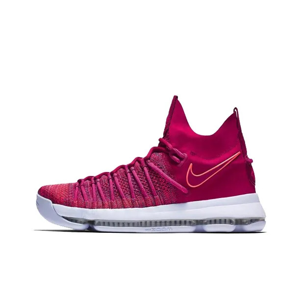 Nike KD 9 ELITE Zoom Non Slip Легкий MID Топ Баскетбольные кроссовки Мужской Розовый Часть
