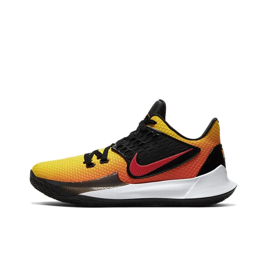 Nike Kyrie Low 2 Sunset Shock Absorbers Lower Resistant Top Баскетбольные кроссовки Мужские Желтый Черный