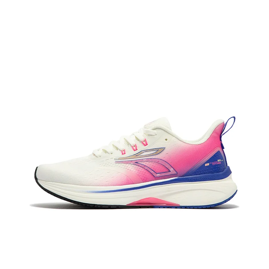 361° Titan Lite Wear Resistant Slip Resistant Low Top Running Shoes Men's Pink White