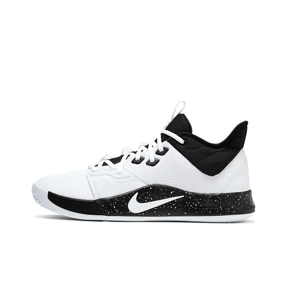 Nike PG 3 Low Топ Баскетбольные кроссовки для игры Мужской Черный Белый