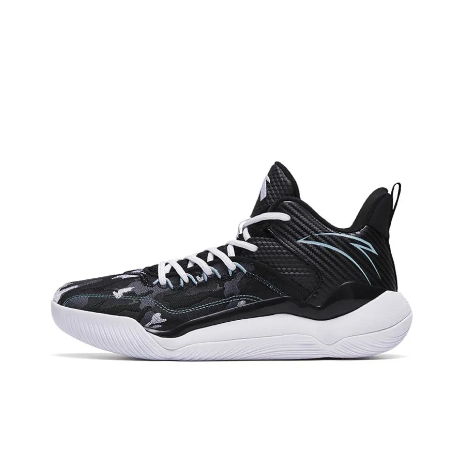 ANTA Laser 4 Slip Устойчивый к истиранию MID Баскетбольные кроссовки Мужской Черный Белый