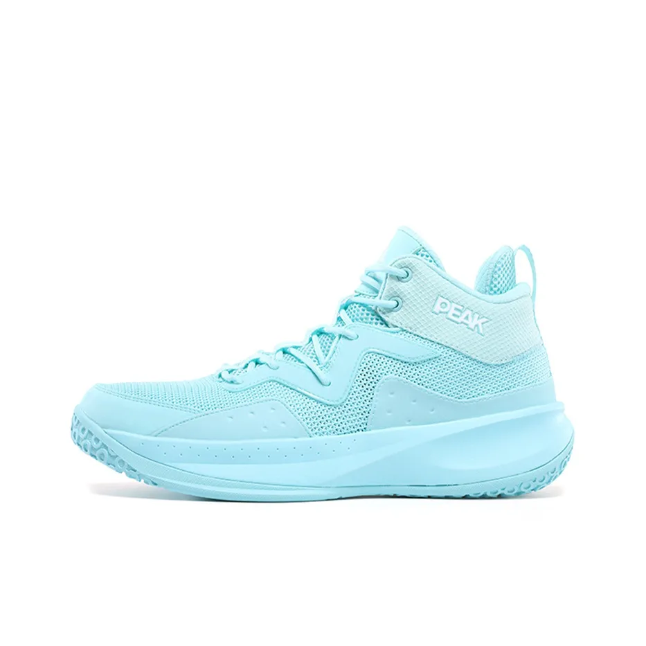 PEAK Speed Collection Durable Breathable Mid-Top Basketball Shoes Ice Blue