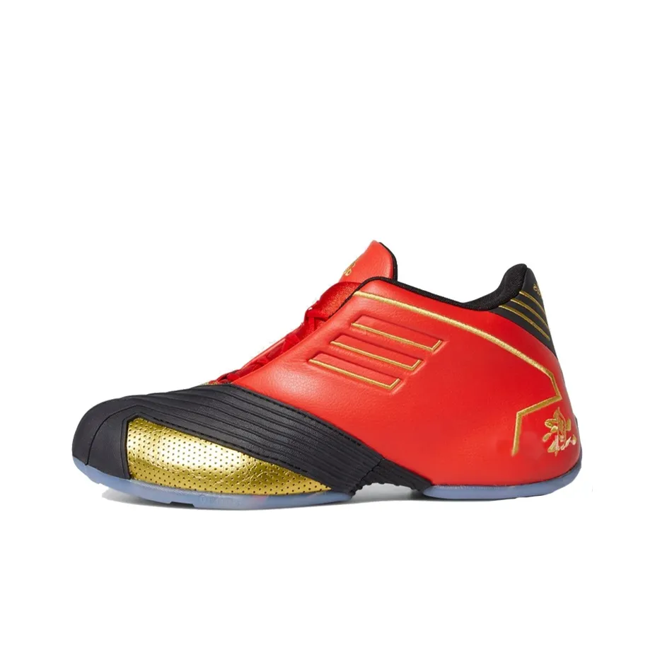 Adidas T Mac 1 Basketball Shoes Unisex Mid Top Red/Black/Yellow