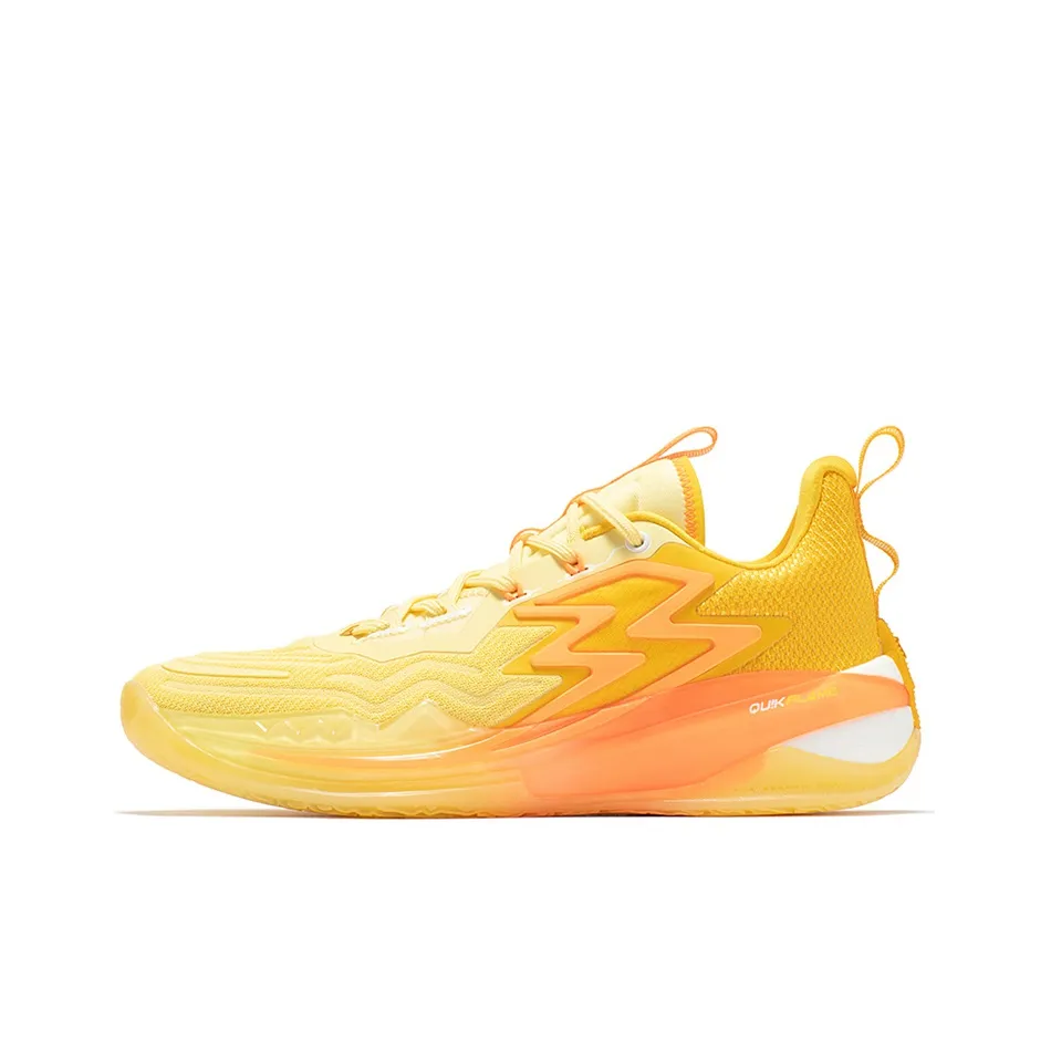 361° Big3 3.0 Pro Orange Soda Durable Breathable Low-Top Basketball Shoes Yellow
