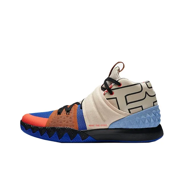 Nike Hybrid S1 Hybrid What The Non Нижняя юбка Легкий MID Топ Баскетбольные кроссовки для игры Мужской Бежево-синий