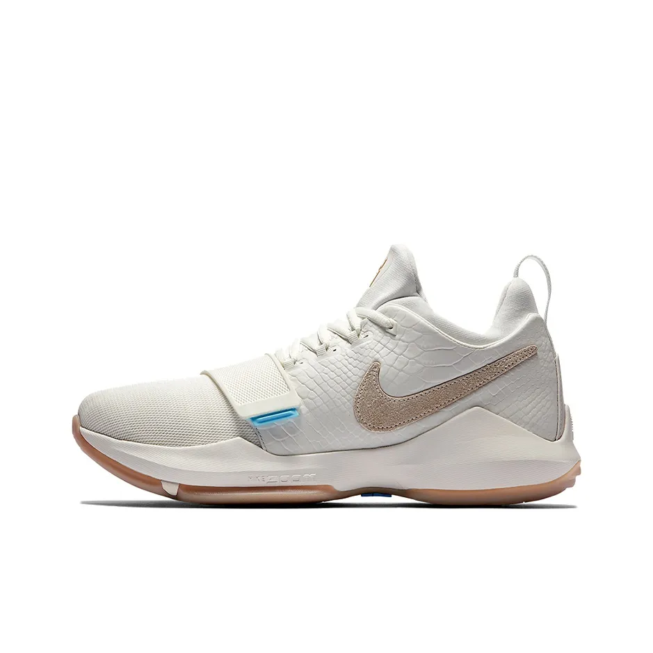 Nike PG 1 Айвори Павл Джордж Амортизация Поддержка Низкий Топ Баскетбольные Кроссовки для Игры Мужской Бежевый