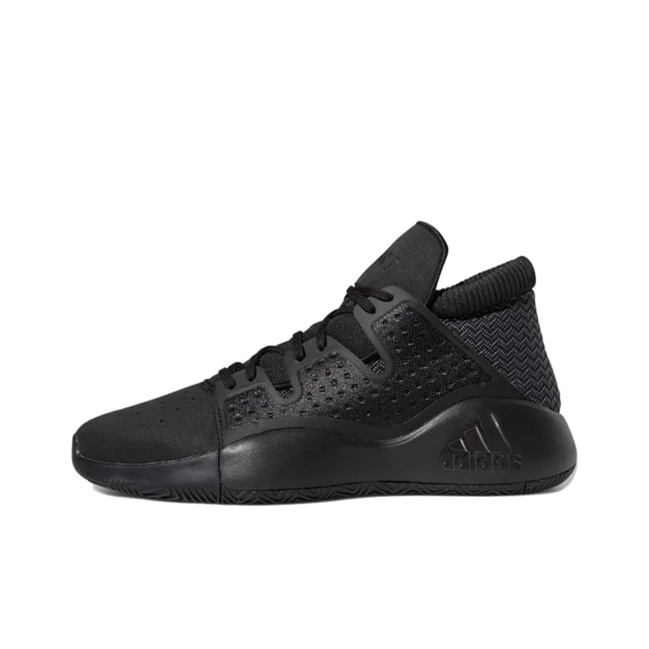 Adidas PRO Vision Амортизация Устойчивость к истиранию Устойчивость к истиранию Поддержка MID Баскетбольные кроссовки Мужской Черный