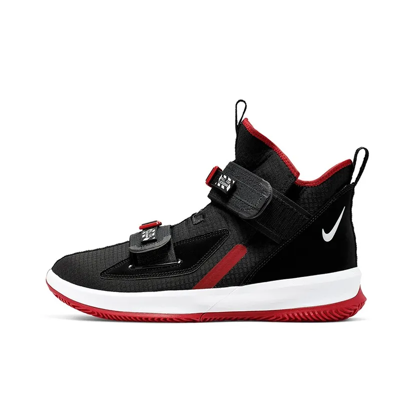 Nike Zoom Soldier 13 Basketball Shoes Men Mid Top Black Red