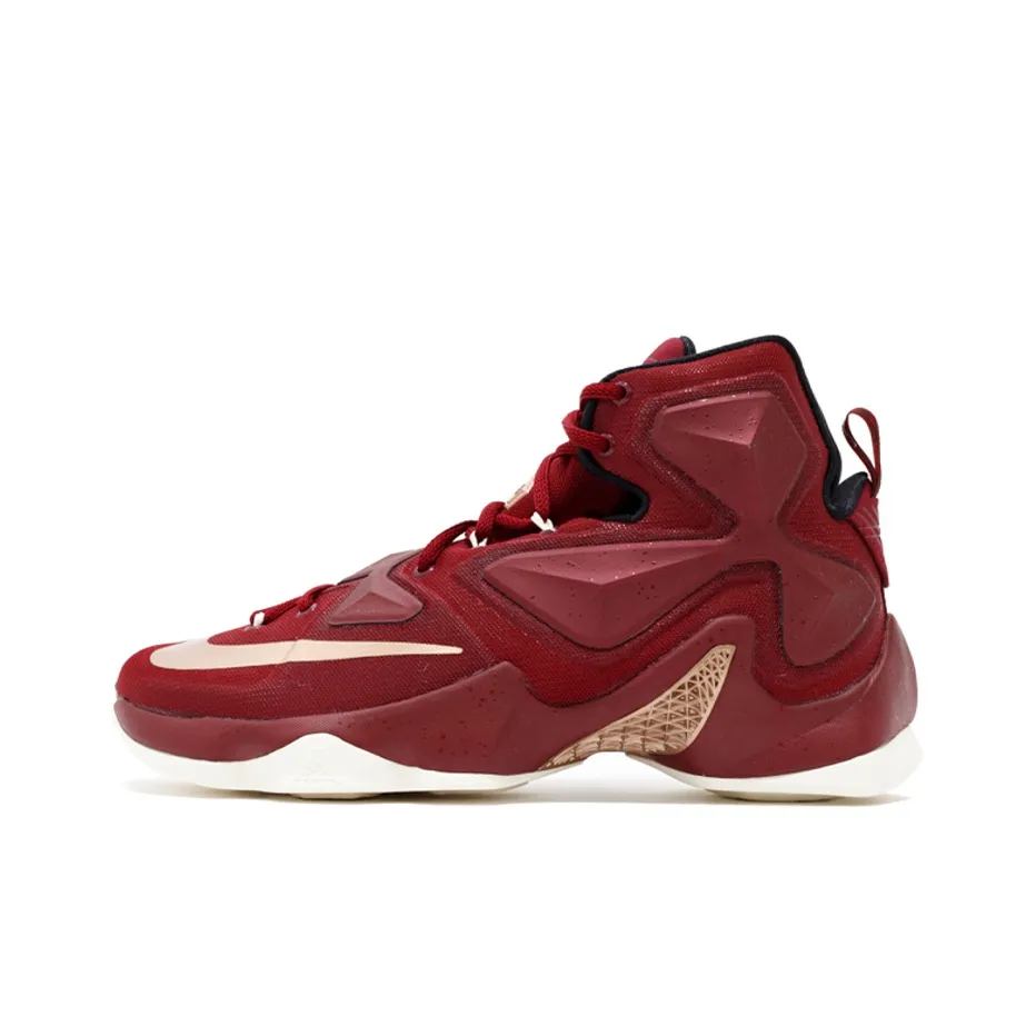 Nike Lebron 13 Bronze High Top Баскетбольные кроссовки для игры Мужские Красные