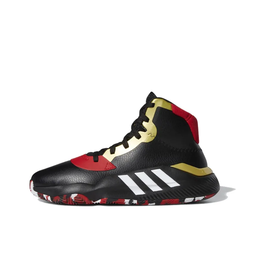 Adidas Pro Bounce Madness 2019 Basketball Shoes Men Mid Top Black Gold Red