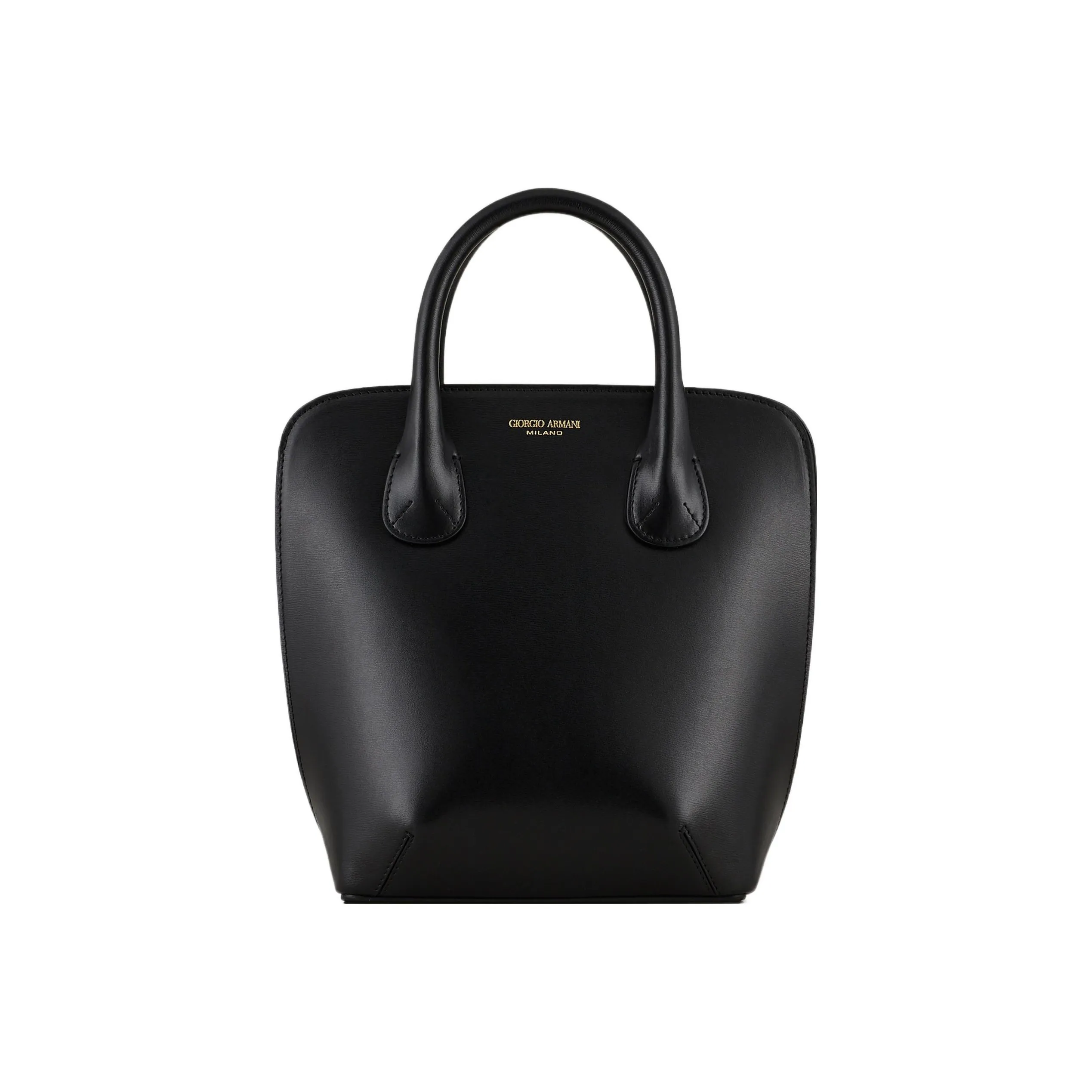 GIORGIO ARMANI Cow Leather Shoulder Bag, Crossbody Bag, Handbag Regular Women's Black