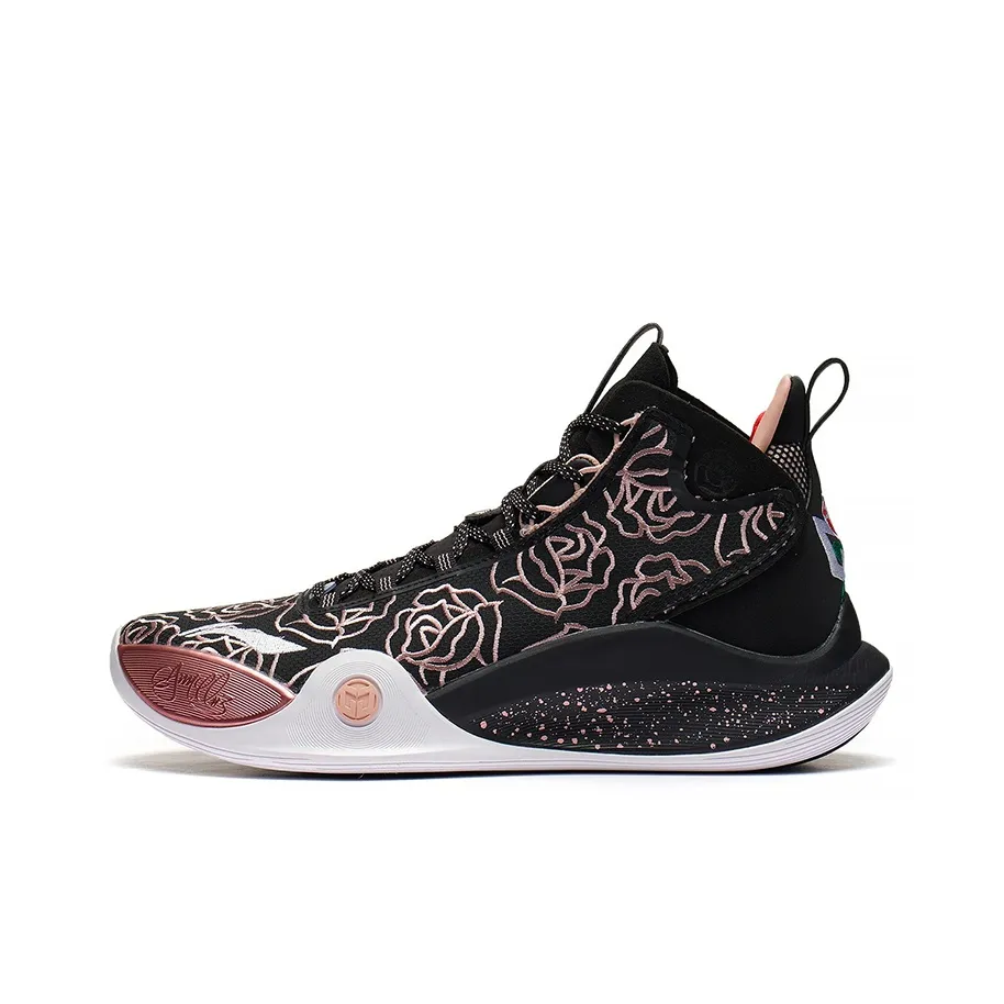 LiNing CJ-1 CJ 1 Rose City 2.0 Cushioning Anti-Slip And Wear-Resistant Mid-Top Performance Basketball Shoes Black Pink