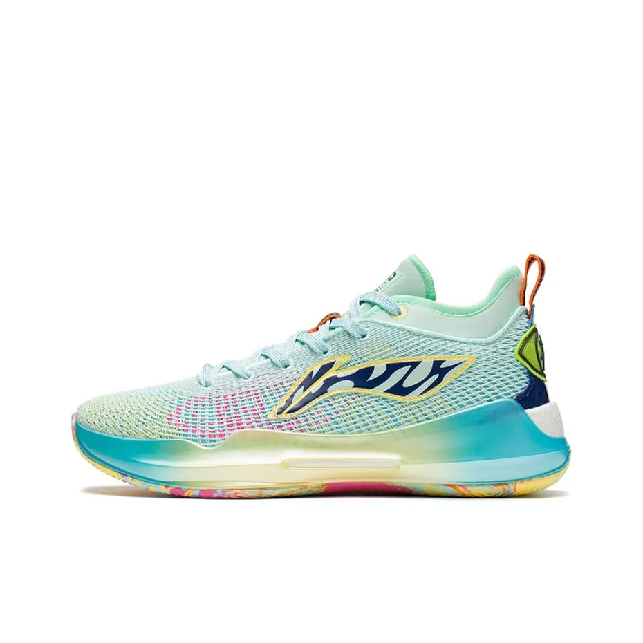LINING YuShuai 13 Boom Basketball Shoes Men's Low top Water Wave Green