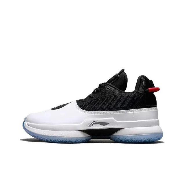 LiNing WOW 7 Cushioned Slip Resistant Low Top Basketball Shoes Women's Black White