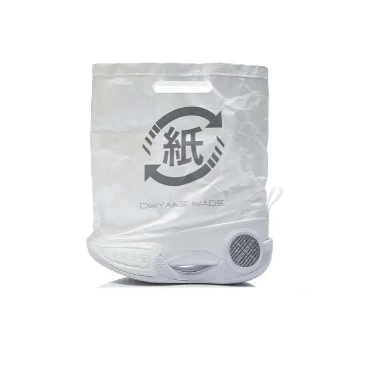 LiNing WOW 9 Way Of Wade 9 Cushioning Anti Slip And Wear Resistant High Top Performance Basketball Shoes Men's White