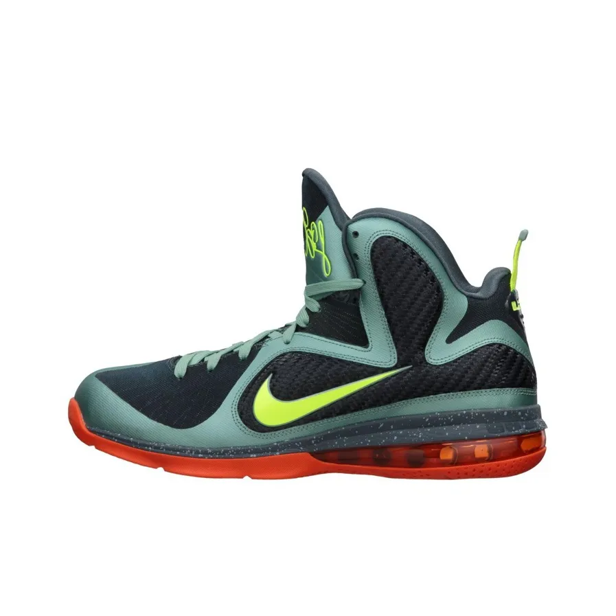 Nike Lebron 9 Cannon Slip-Resistant Abrasion-Resistant High-Top Баскетбольные Кроссовки Мужские Синие
