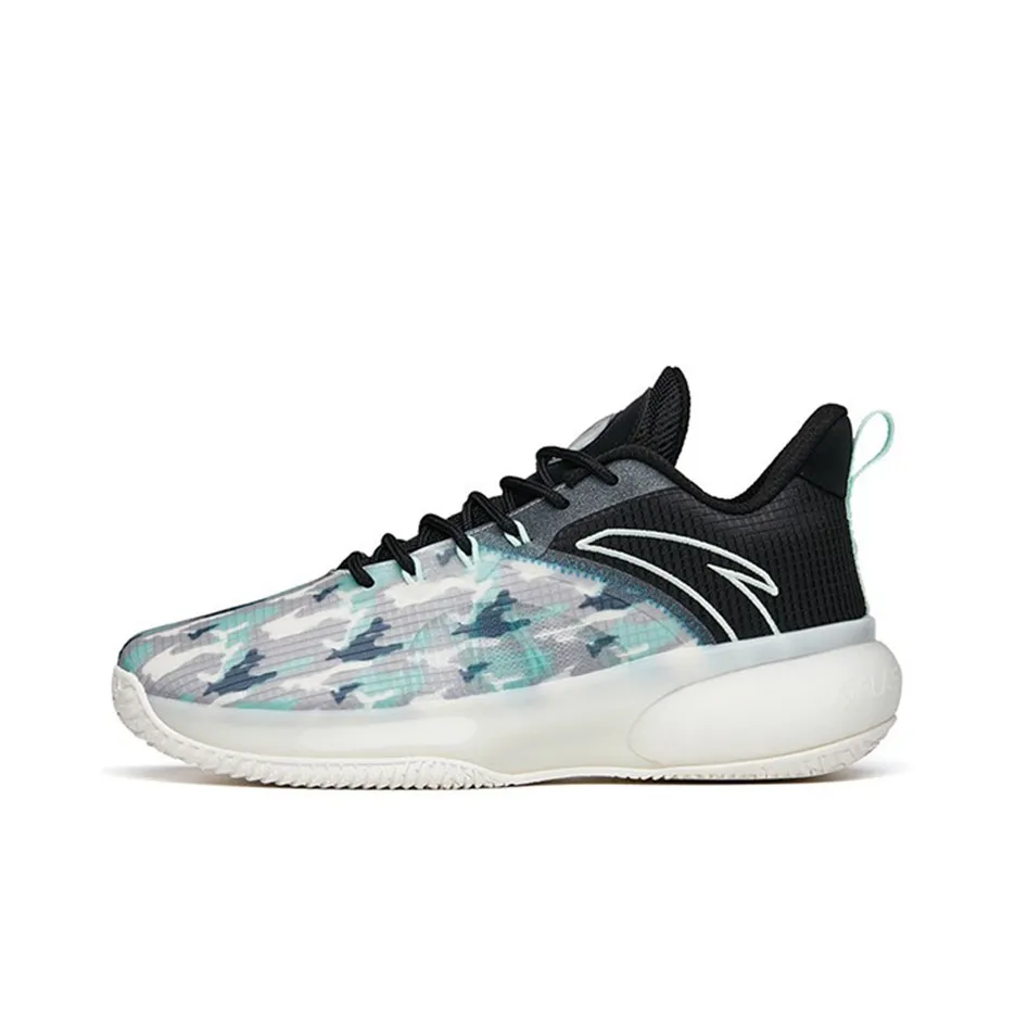 Anta Cushioning Anti-Slip And Wear-Resistant Low-Top Performance Basketball Shoes Men's White Green Black