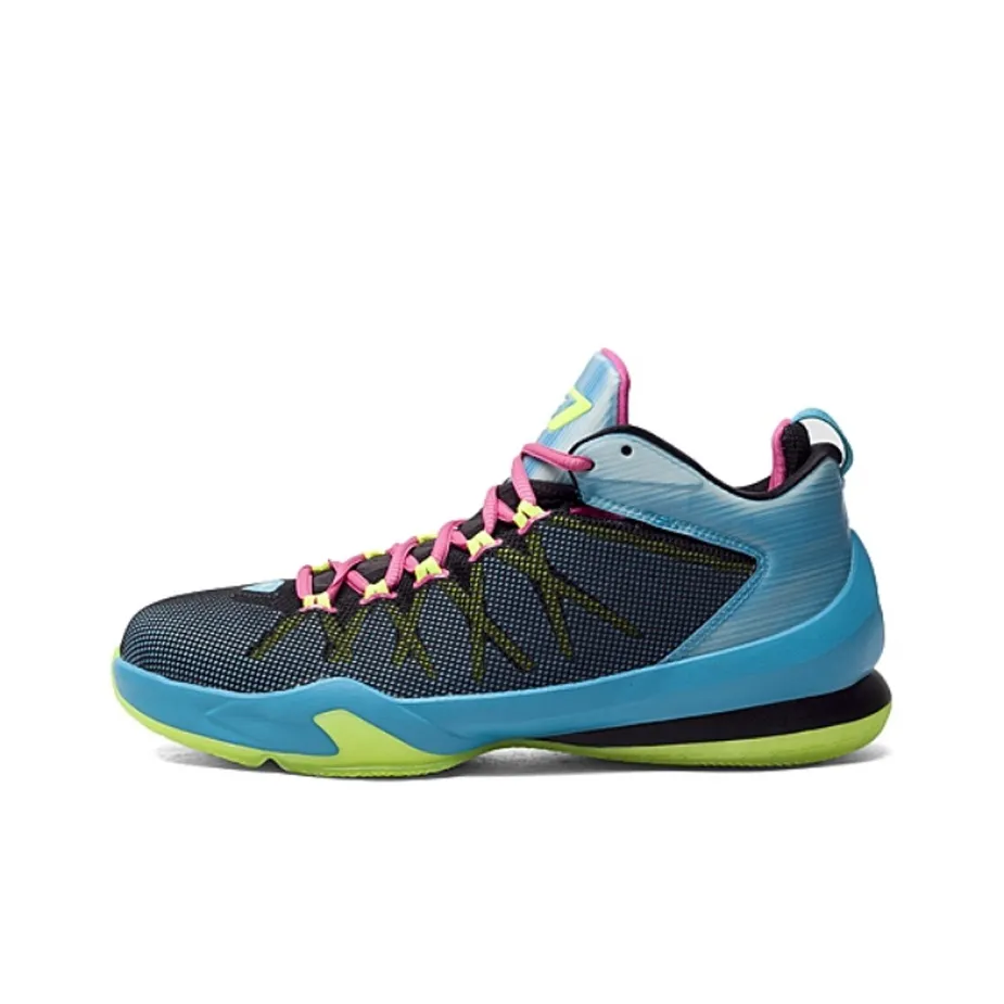 Jordan CP3 8 Ae Амортизация Устойчивый к истиранию Легкий Низкий Топ Баскетбольные кроссовки Мужской Черный Синий Желтый