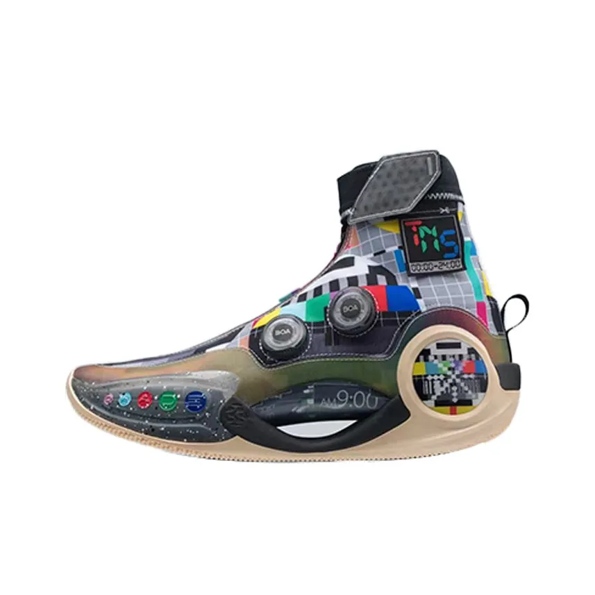 LINING WOW 9 Infinity Basketball Shoes Men's High Top Black/Multicolor