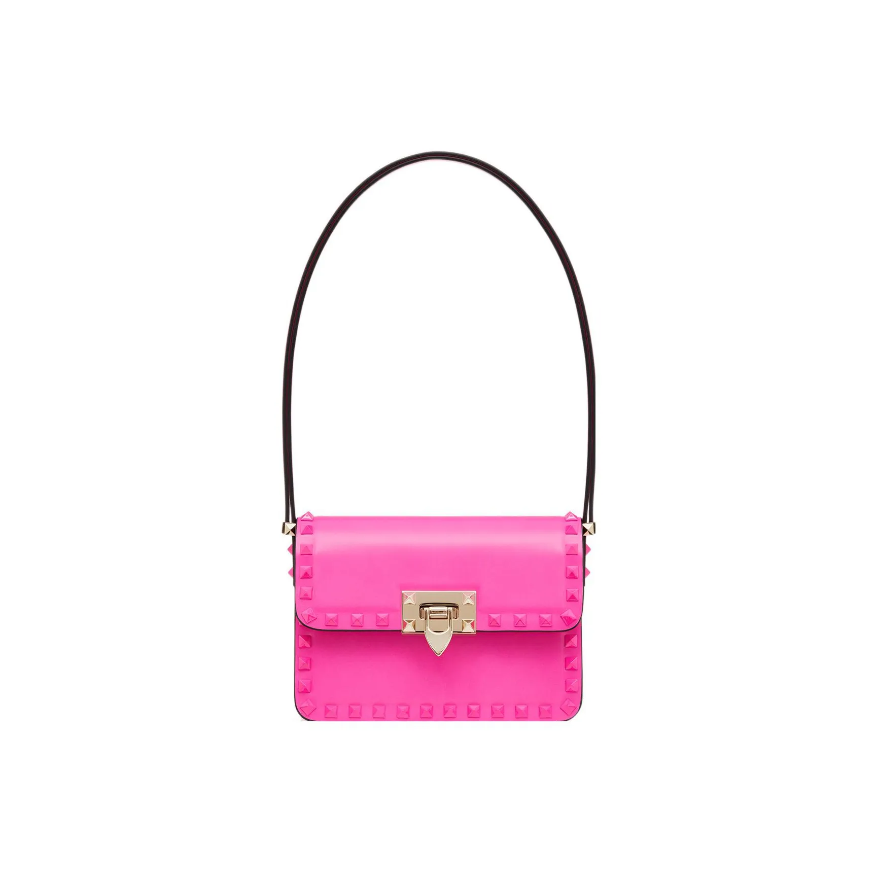 Valentino Rockstud Calfskin Handbag, Shoulder Bag Women's Pink