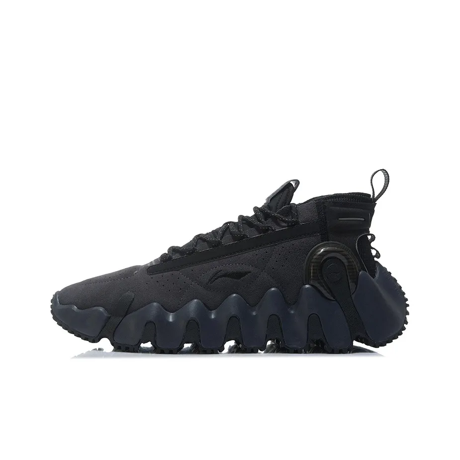 LiNing BadFive 2 Winter Cushioned Slip Resistant Rebound Low Top Vintage Basketball Shoes Men's Black