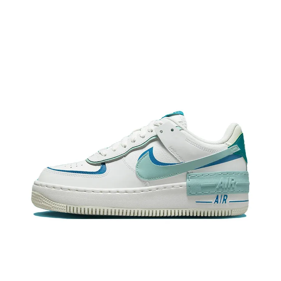 Nike Air Force 1 Shadow White Industrial Blue Teal Women's