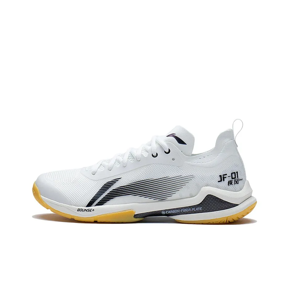 LINING Sprint Pro Badminton Shoes Unisex Low Top Standard White/Black