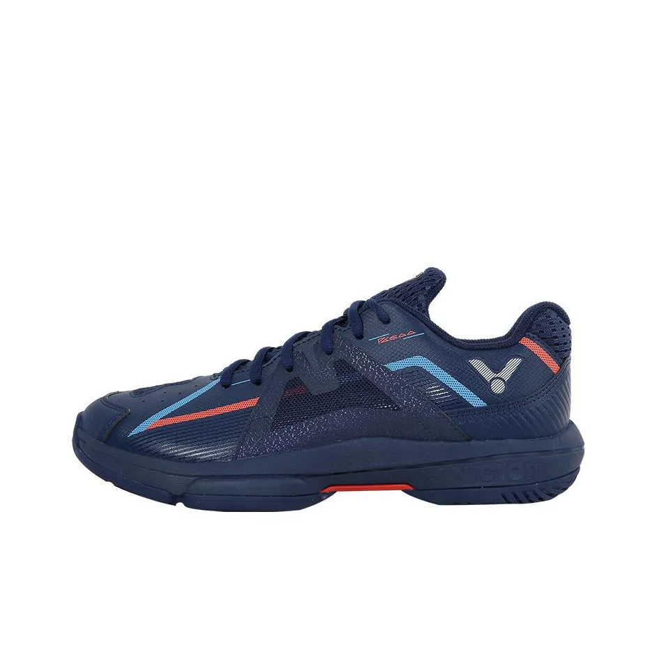 Victor Shock Absorbers Slip-Resistant Abrasion-Resistant Low-Top Badminton Shoes Unisex Dark Blue Виктор Shock Absorbers противоскользящие устойчивые к истиранию низкие кеды для бадминтона унисекс темно-синий