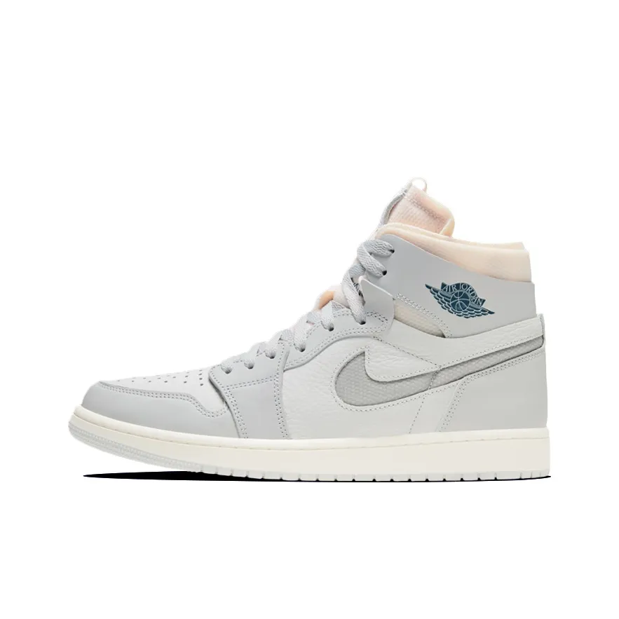 Jordan Air Jordan 1 Zoom Air Cmft 'London' Высокие кеды Винтажные баскетбольные кроссовки Унисекс Серый Белый Розовый