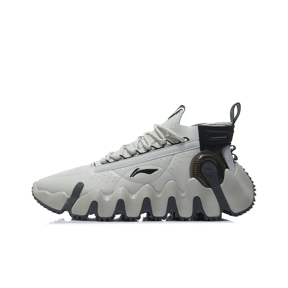 LiNing Wu Xing 2 Wntr Cushioned Slip Resistant Low Top Vintage Basketball Shoes Men's Antarctic Gray