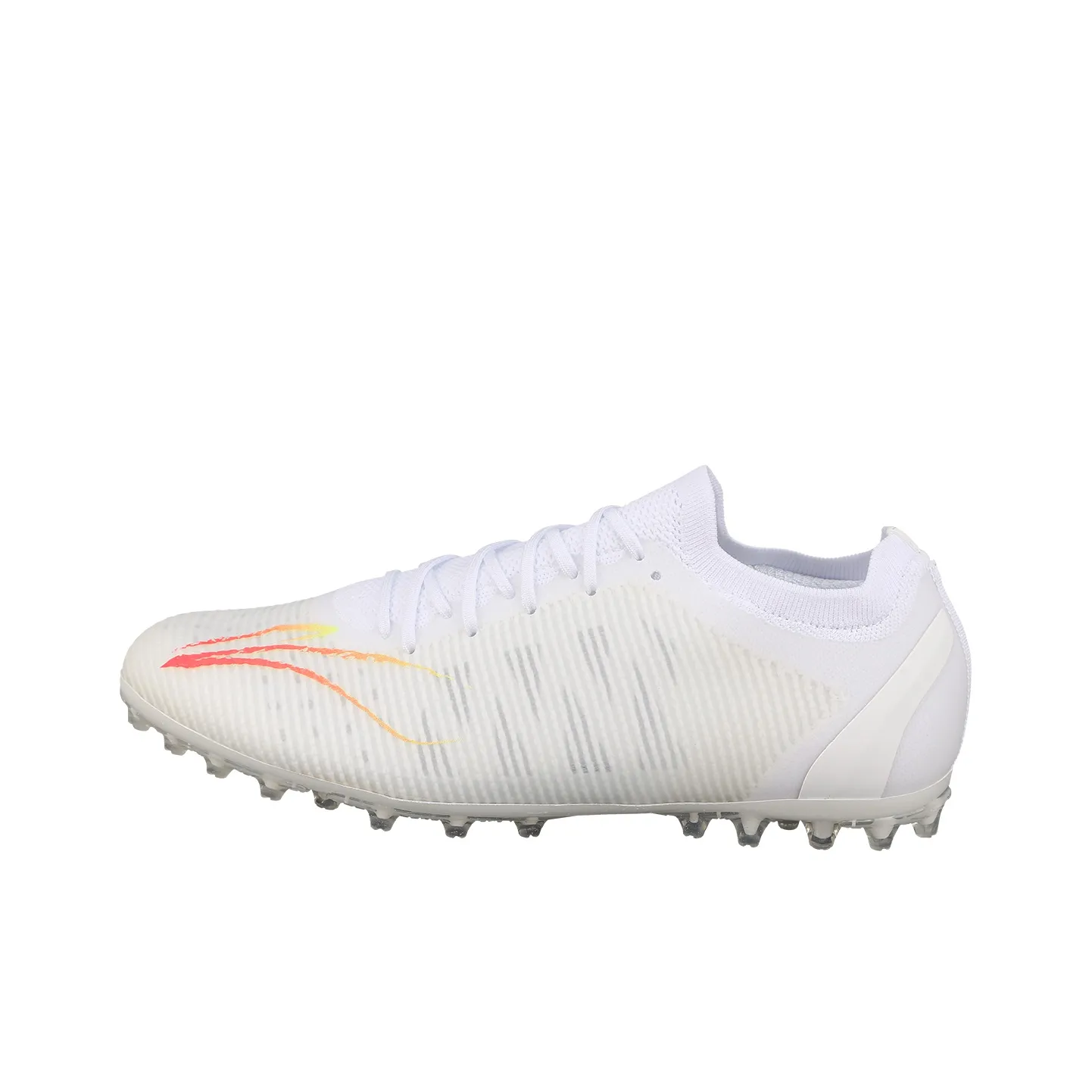 LiNing Shadows MG Short Grass Soccer Shoes Cushioned Wear Resistant Impact Resistant Soccer Shoes Men's White