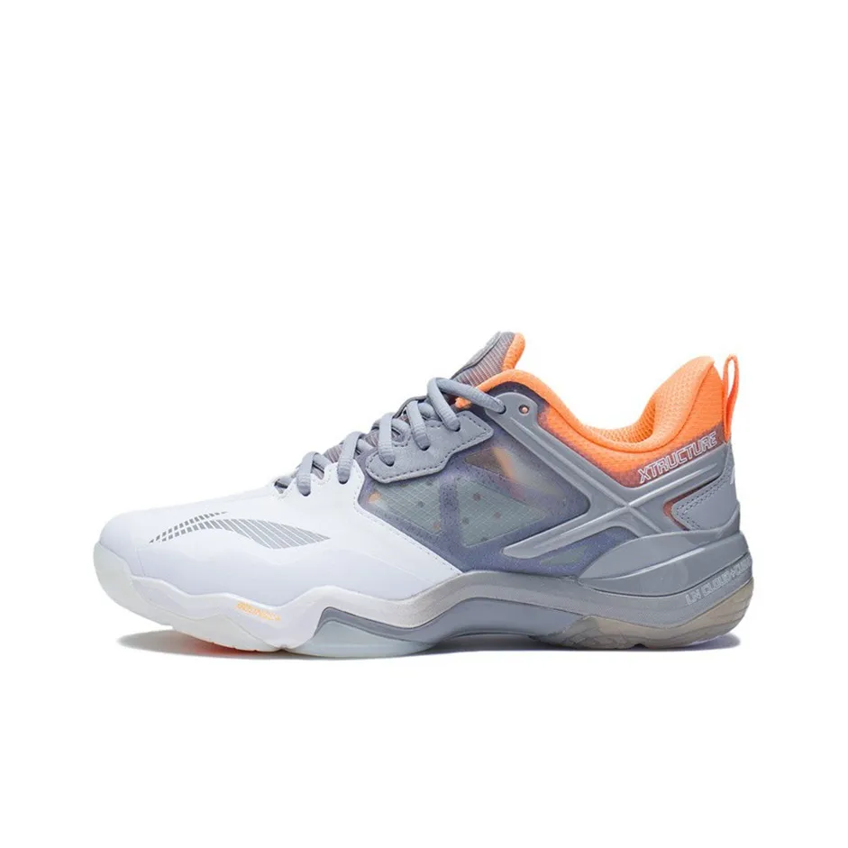 LINING Badminton Shoes Men's Low Top Snow Gray/Standard White